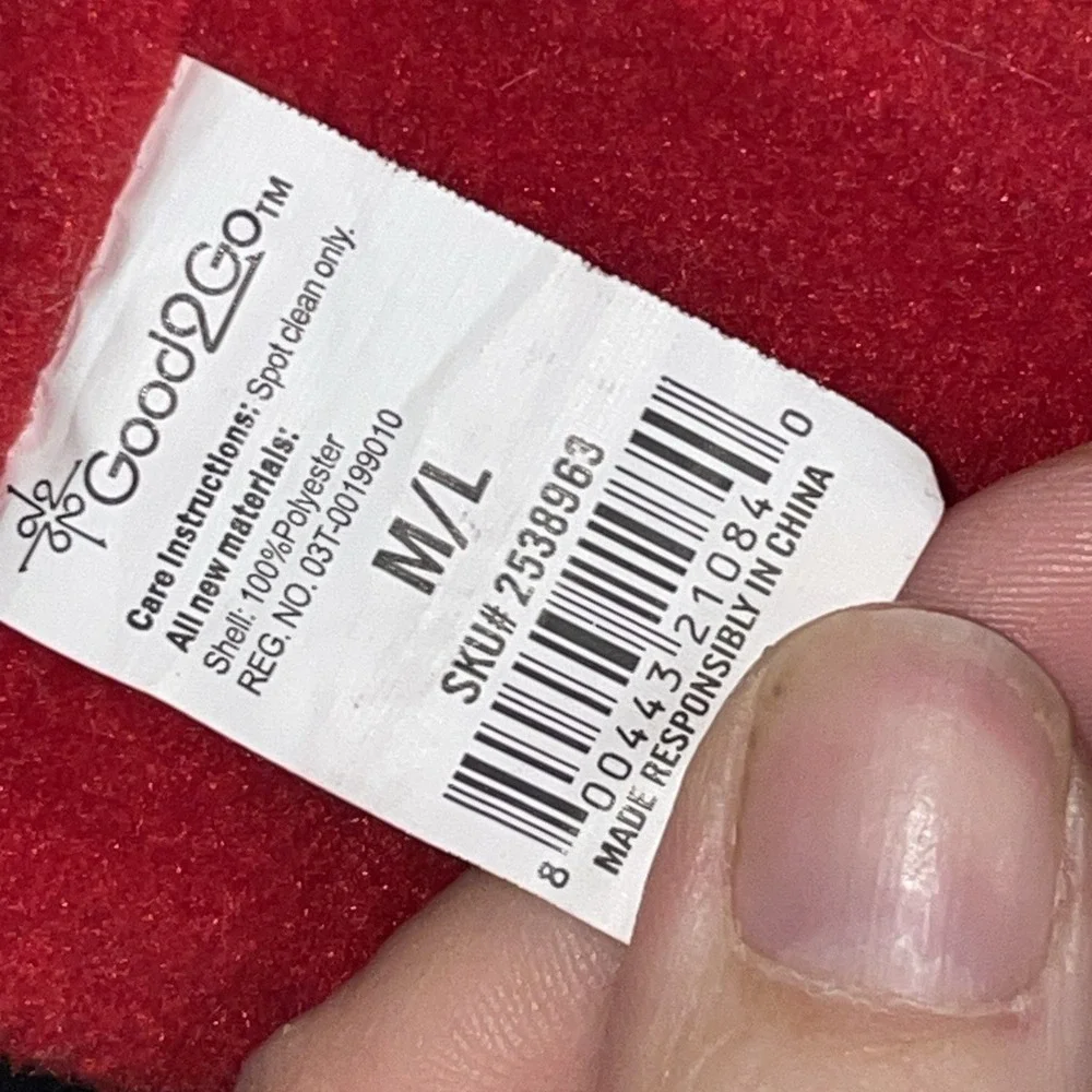 Good2Go M/L Red Black Fleece Animal Coat Reversible Warm Winter Dog Goat‎ Sheep